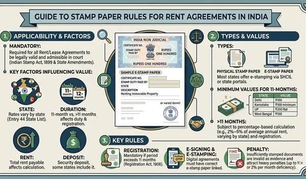 Stamp Paper Rules for Rent Agreement in India
